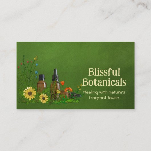Aromatherapie praktijk Waterverf illustratie Visitekaartje (Voorkant)
