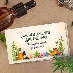 Aromatherapie praktijk Waterverf illustratie Visitekaartje