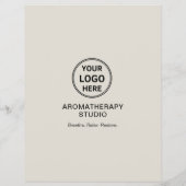 Aromatherapie Spa Bedrijf Beige Aangepast Logo Flyer (Achterkant)