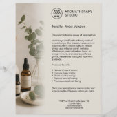 Aromatherapie Spa Bedrijf Beige Aangepast Logo Flyer (Voorkant)