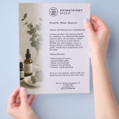 Aromatherapie Spa Bedrijf Lavendel Aangepast Logo Flyer (Hand)
