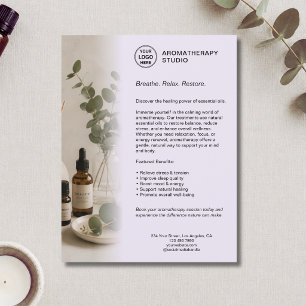 Aromatherapie Spa Bedrijf Lavendel Aangepast Logo Flyer