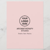 Aromatherapie Spa Bedrijf Roze Aangepast Logo Flyer (Achterkant)