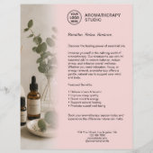Aromatherapie Spa Bedrijf Roze Aangepast Logo Flyer (Voorkant)