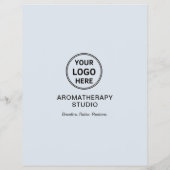 Aromatherapie Spa Bedrijf Stof Blauw Aangepast Log Flyer (Achterkant)