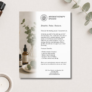 Aromatherapie Spa Bedrijf Witte Aangepaste Logo Flyer