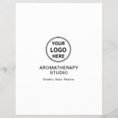 Aromatherapie Spa Bedrijf Witte Aangepaste Logo Flyer (Achterkant)