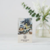 Aromatherapie Spa Eigen Logo QR Professioneel Visitekaartje (Staand voorkant)