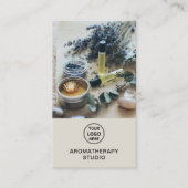 Aromatherapie Spa Eigen Logo QR Professioneel Visitekaartje (Voorkant)