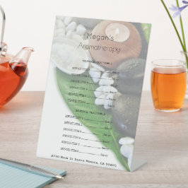 Aromatherapie Spa Huidverzorgingsalon Prijslijst Reclamebord Met Voetstuk
