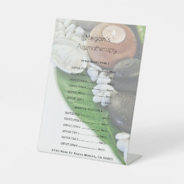 Aromatherapie Spa Huidverzorgingsalon Prijslijst Reclamebord Met Voetstuk
