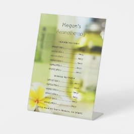 Aromatherapie Spa Huidverzorgingsalon Prijslijst Reclamebord Met Voetstuk