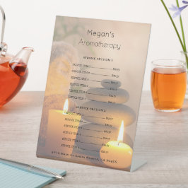 Aromatherapie Spa Huidverzorgingsalon Prijslijst Reclamebord Met Voetstuk