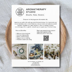 Aromatherapie Spa Logo QR Promotionele Zakelijke Flyer