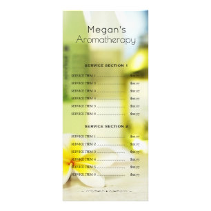 Aromatherapie Spa Massage Salon Menu
