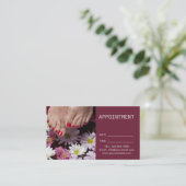 Aromatherapie SPA Nail Salon Pedicure Afspraak Afsprakenkaartje (Staand voorkant)