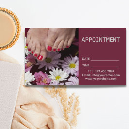 Aromatherapie SPA Nail Salon Pedicure Afspraak Afsprakenkaartje
