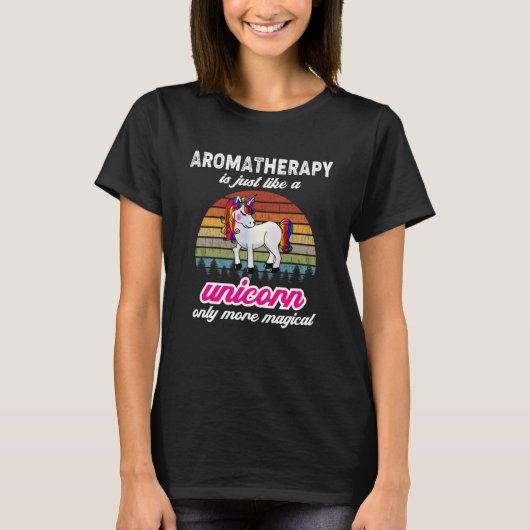 Aromatherapie Therapie Unicorn  Zonnetijd T-shirt (Voorkant)