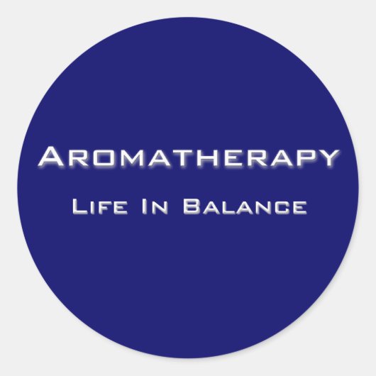 Aromatherapie - Witte tekst Ronde Sticker (Voorkant)