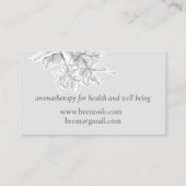 Aromatherapie Ylang Ylang Flowers Essential Oils Visitekaartje (Achterkant)