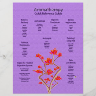 Aromatherapiekaart in lavendel flyer