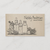 Aromatherapiën Pencil Schets Visitekaartje (Voorkant)