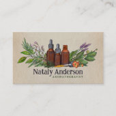 Aromatherapieoliën en -Planten Visitekaartje (Voorkant)