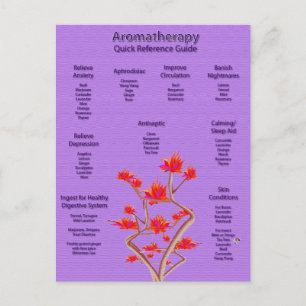 Aromatherapieschema in Lavender Briefkaart