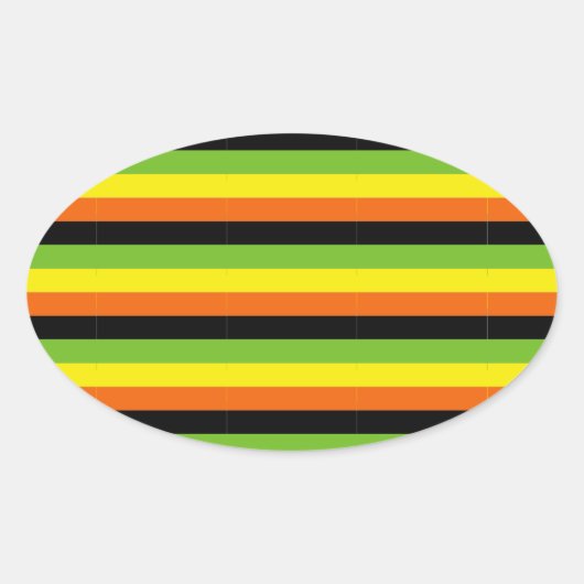 AROMATISCH VLAGPATROON OVALE STICKER (Voorkant)