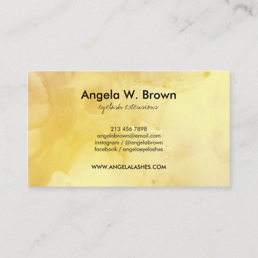 Aromatische etherische oliën Geel citroencitrus li Visitekaartje (Achterkant)