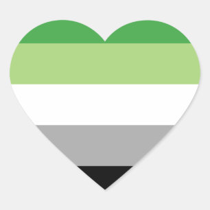 aromatische vlag hart sticker
