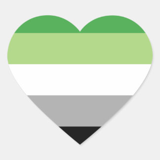 aromatische vlag hart sticker