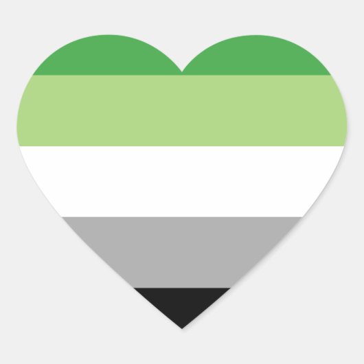 aromatische vlag hart sticker (Voorkant)