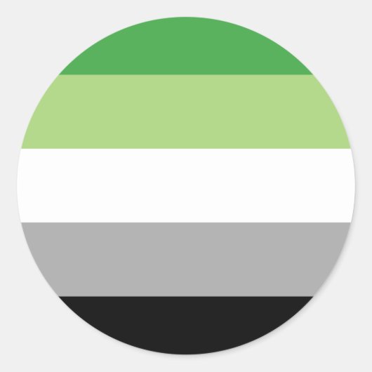 aromatische vlag ronde sticker (Voorkant)