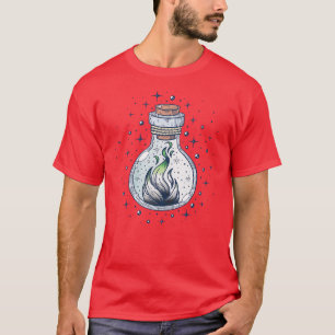 Aromic Fire occult fles LGBT Aro Pride vlag T-shirt