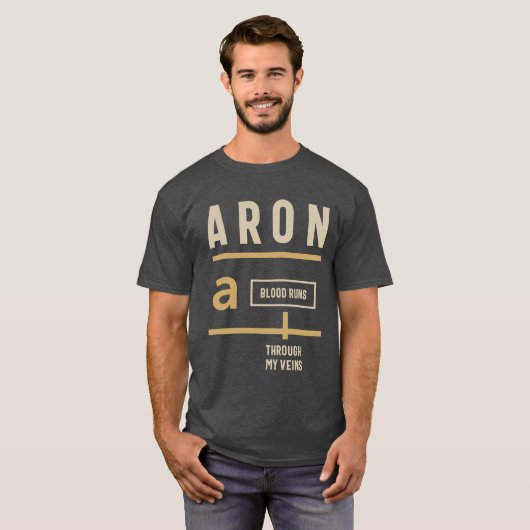 Aron Persoonlijke naam T-shirt (Voorkant volledig)