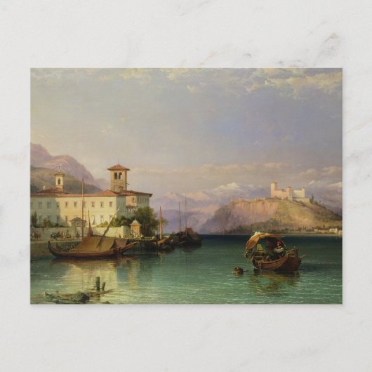 Arona en het kasteel van Angera, Maggiore-meer, 18 Briefkaart (Voorkant)