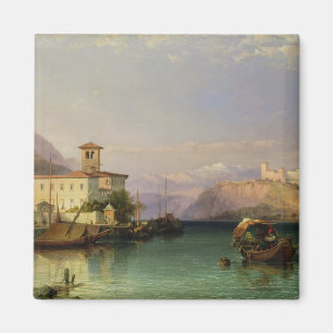 Arona en het kasteel van Angera, Maggiore-meer, 18 Magneet
