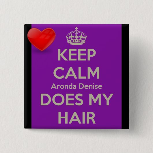 Aronda Denise doet m'n haar pop Vierkante Button 5,1 Cm (Voorkant)