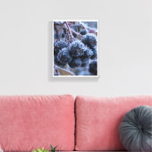 Aronia vorst macro canvas afdruk (Insitu (Woonkamer))