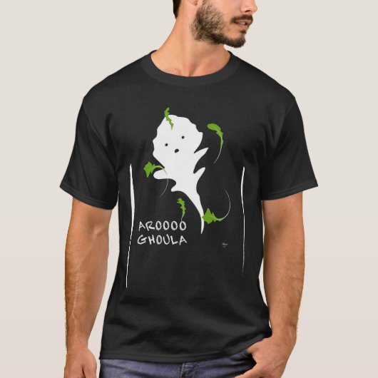 AROOOGHOULA de Arugula Halloween Ghost T-shirt (Voorkant)