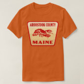 Aroostook County Maine Retro Badge Tan T-shirt (Design voorkant)