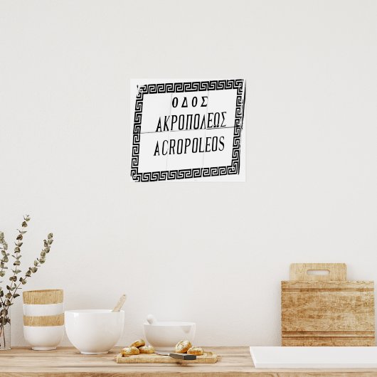 Aropolis op Rhodos Poster (Keuken)
