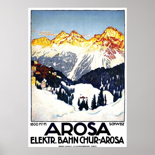 Arosa, bergen resort, Zwitserland, Poster (Voorkant)
