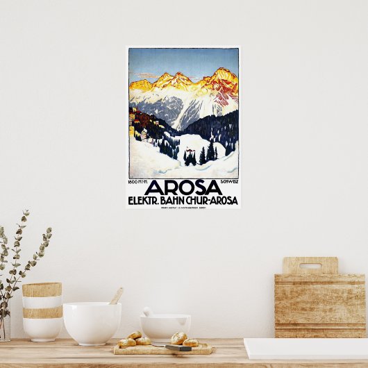 Arosa, bergen resort, Zwitserland,  Poster (Keuken)