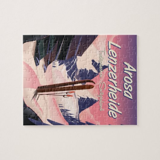 Arosa Lenzerheide, Zwitserland ski-poster. Legpuzzel (Horizontaal)