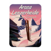 Arosa Lenzerheide, Zwitserland ski-poster. Magneet (Verticaal)