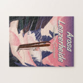 Arosa Lenzerheide, Zwitserland ski-poster. Magnet Legpuzzel (Horizontaal)