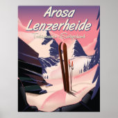 Arosa Lenzerheide, Zwitserland ski-poster. Poster (Voorkant)