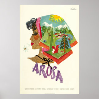Arosa,Schweiz,Ski Travel Poster